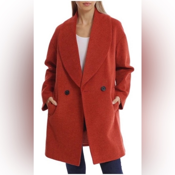 Avec Les Filles Shawl Collar Coat in Electric Ivy , Size X-Small